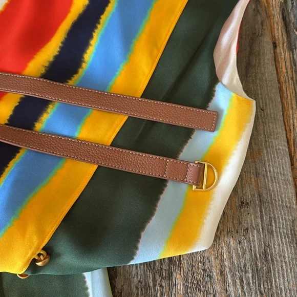 Tory Burch Colourful Striped Sleeveless Bettina Dress Size 12 - Picture 11 of 16